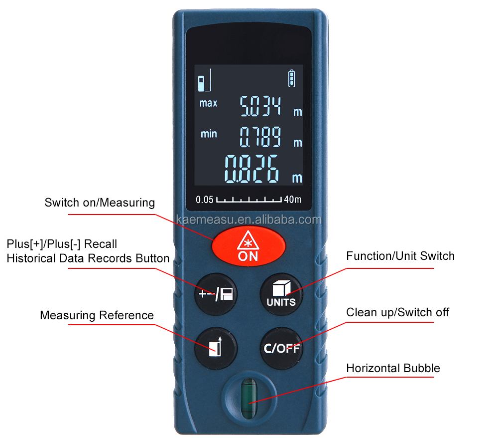 Laser Distance Meter 40M 60M 80M 100M Handheld Portable Laser Rangefinder Electronic Tape Measure Price