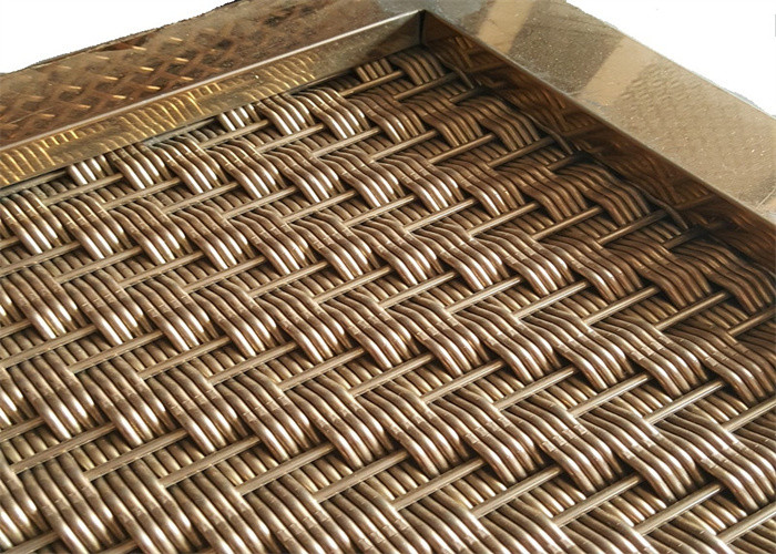 Flexible 316 Stainless Steel Decorative Wire Mesh Architectural For Stair Railing