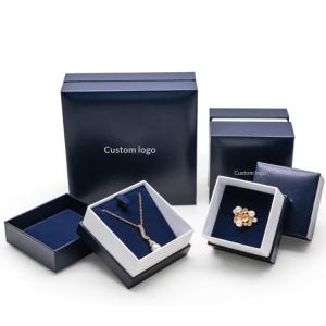 China Luxury Paper Jewelry Box Set Leatherette Paper Gift Jewelry Box wholesale