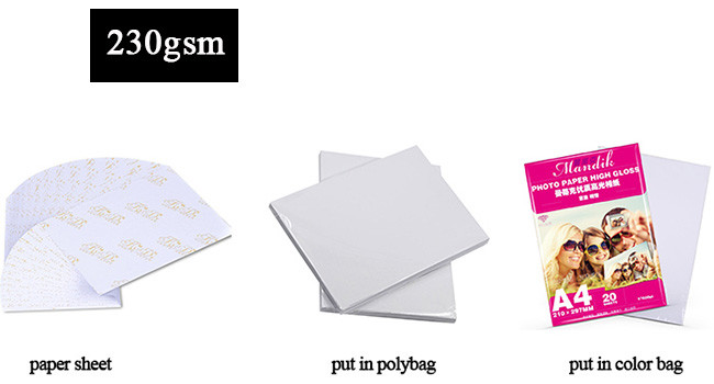 Single Sided Glossy Inkjet Photo Paper