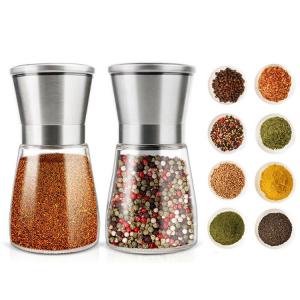 China Glass Salt and Pepper 132mm 235g 170ml ceramic spice mill wholesale