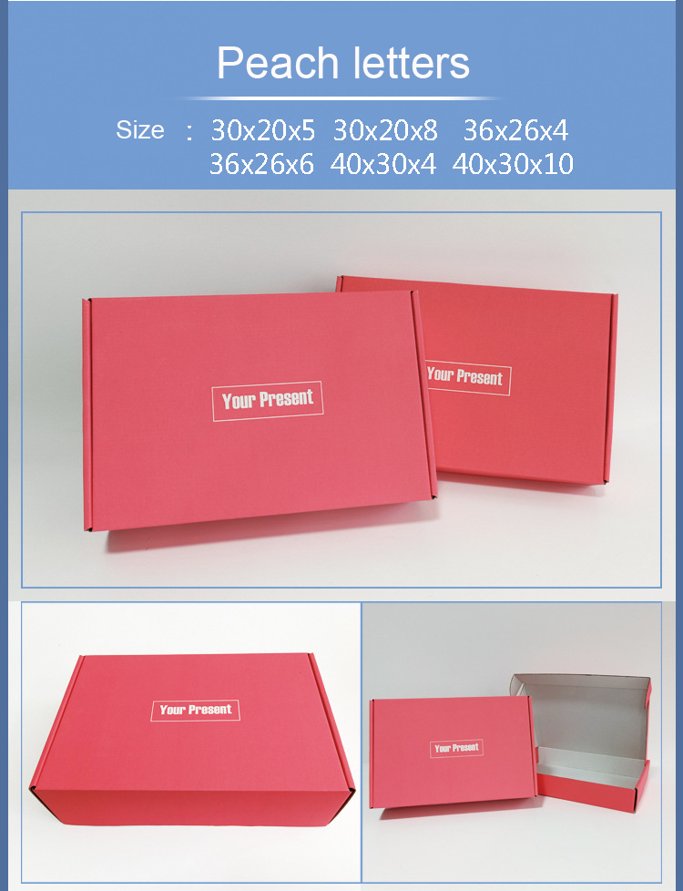 Kraft Corrugated Mailer Box Clothes Shoes Customized Paper Packaging Box