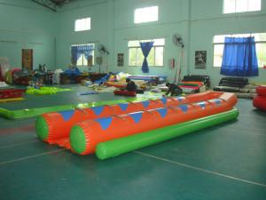China Colorful Inflatable Double Banana Boat For 12 People , Inflatable Water Games wholesale