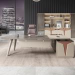 Solid Wood Executive Desk Stylish Modern Design for Comfortable Office Furniture