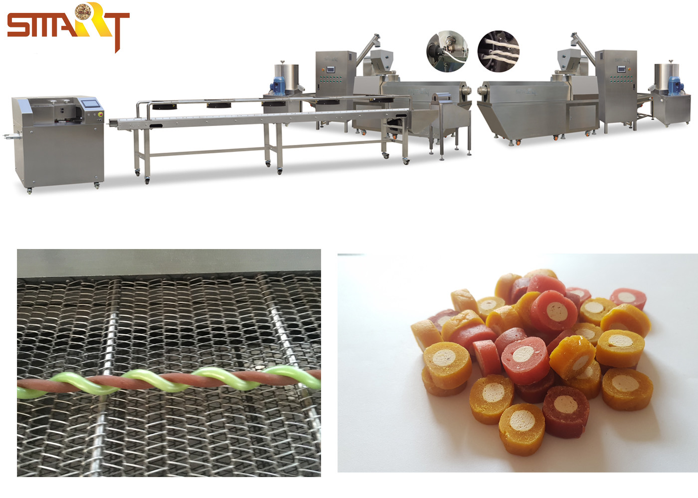 China Nutritional Dog Food Extruder Machine For Chewing Gum 150kg/Hr wholesale
