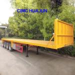 Steel 4 Axle 50ft Flatbed Container Semi Trailer SHACMAN CIMC