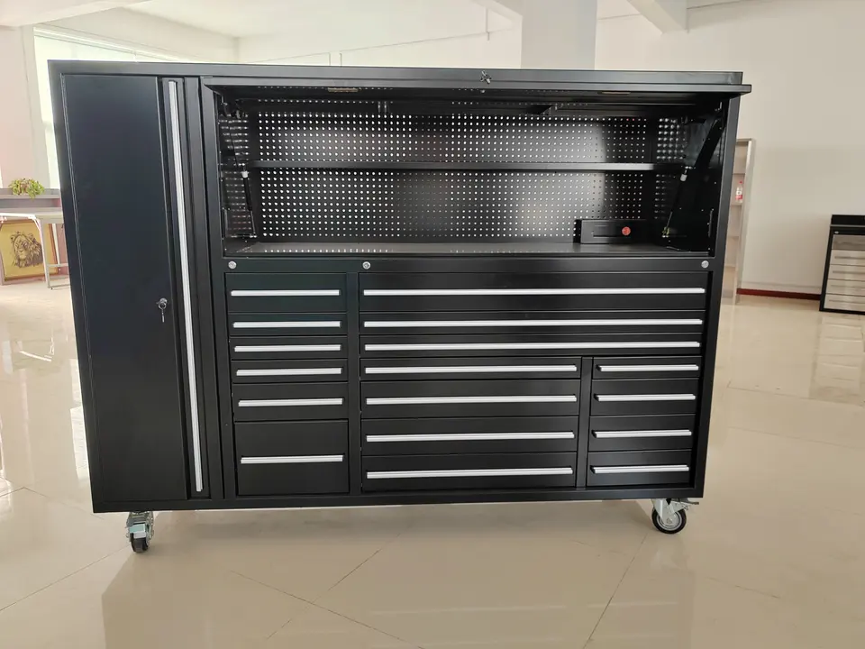 Tool Storage Cabinet Mechanic Workbench with Large Tool Box and Customized Support