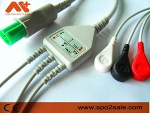 China Hellige Compatible 3 Lead Snap Direct-Connect ECG Cable - 303-442-99 wholesale