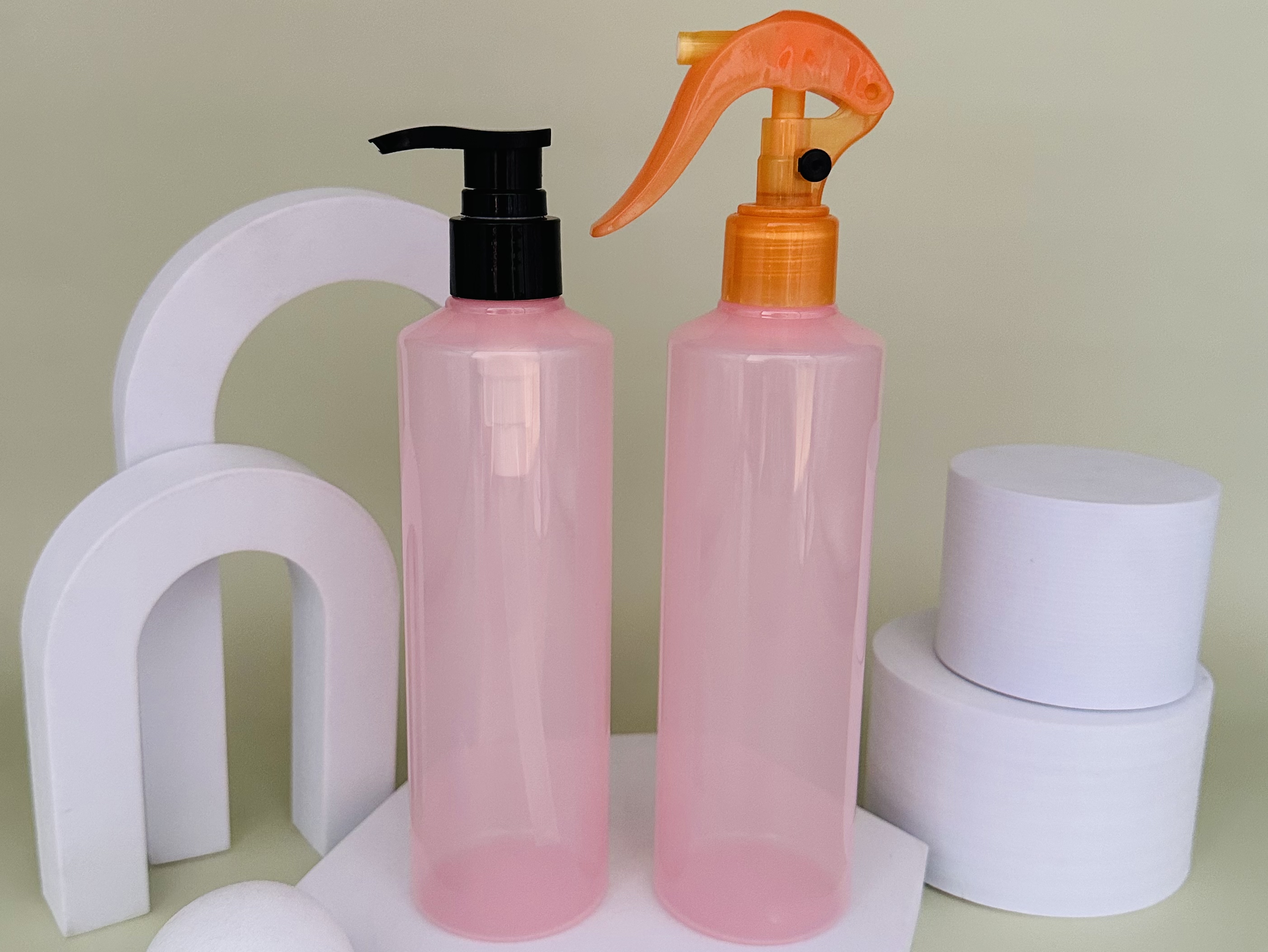 Personal Care Industrial Popular Pink PET Bottle Plastic Shampoo Bottle for Hair Conditioner