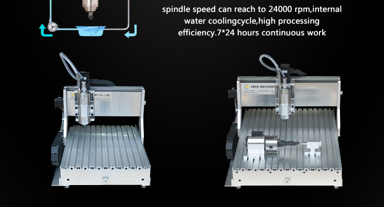 AMAN 3040 mini cnc engraving machine with rotation axis mini table cnc machine 3040 3axis/4axis in wood router