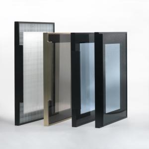 China Matte Black Kitchen Cabinet Aluminum Frame For Cabinet Door Glass wholesale