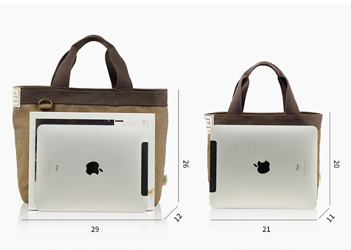 Promotional Canvas Tote Bags SGS Washable Cotton Material 2 Sets Of Bags