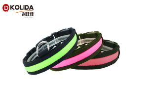 China Flashing Nylon LED Dog Collar Luminous Safety Adjustable Glowing Collars wholesale