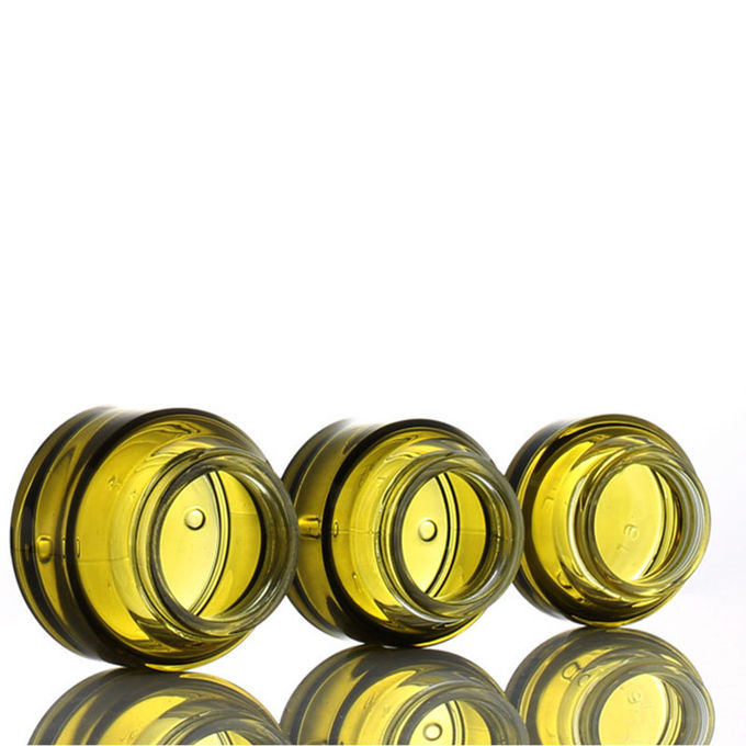 30g 50g Slant Shoulder Cosmetic Glass Jars Hot Stamping Glass Eye Cream Jar