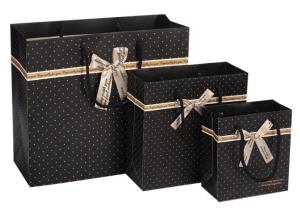 China Chinese Factory Sales Korean Black Spotted Gift Bags Paper Bags Handbags Bags Gift Bags wholesale
