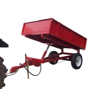 China 18hp Tractor Hydraulic Dump Small Agricultural Trailer 350mm Durable wholesale