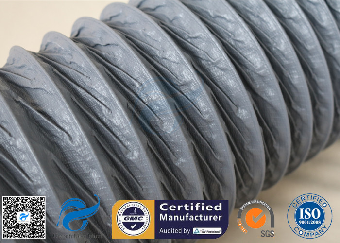 Waterproof Grey PVC Coated Fiberglass Fabric 0.25mm Air Ducting Cloth