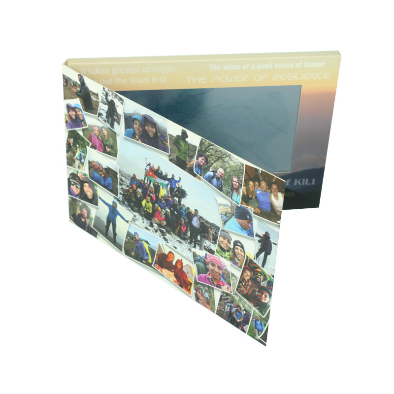 7 inch LCD video brochure mailer with touch screen,video mailer brochure with custom boot logo menu