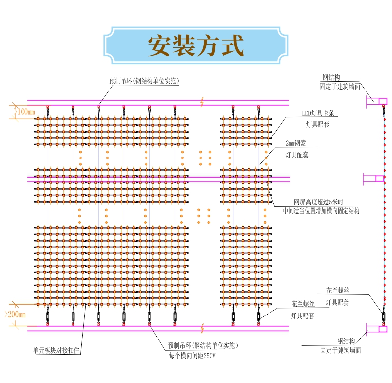 Entertainment Lighting LED Pixel Screen 30MM Pixel Dot DMX for Media Facade