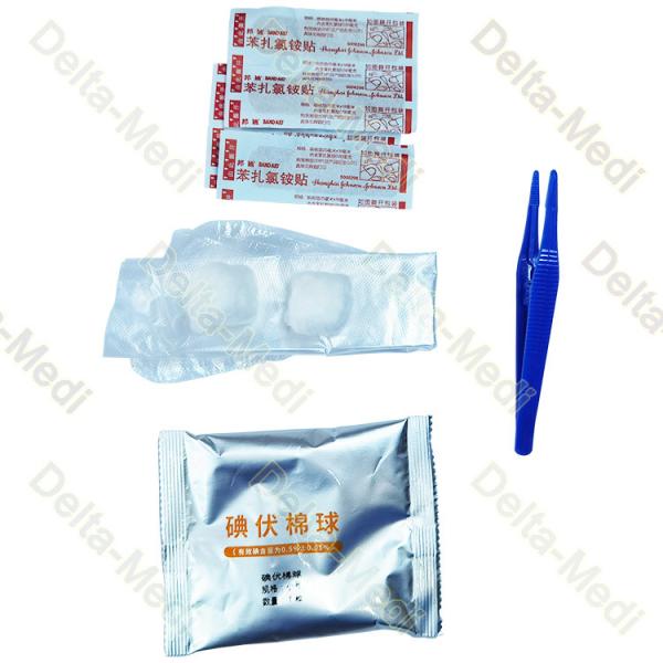 Sterile Disposable Surgical Kits Debridement Kit With Cotton Ball Forceps Gloves