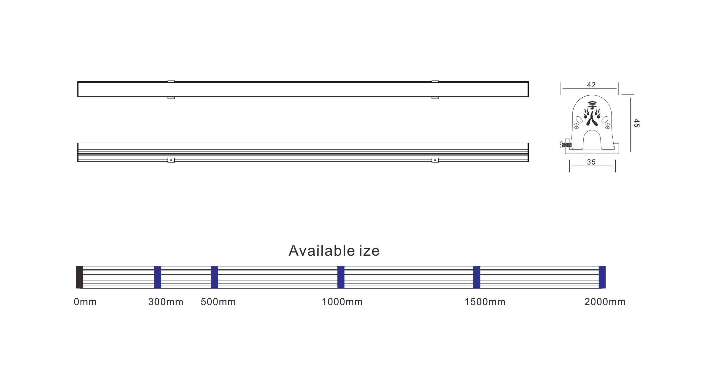 IP65 48 LED/M 2000mm LED RGB Light Tube