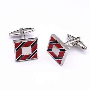 China Shirts Shell Enamel Cufflinks / Gold Plated Mens Personalized Cufflinks wholesale