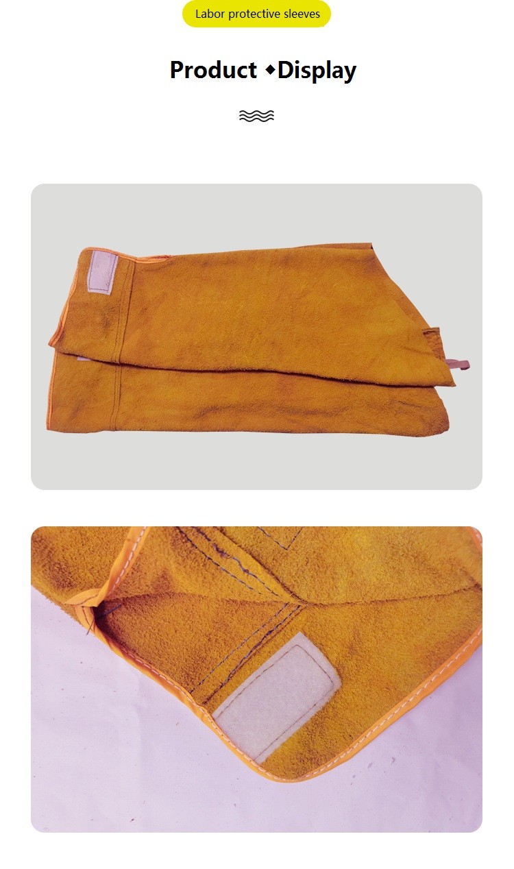 Cowhide lengthening electric welding welder welding high temperature flame retardant labor protection sleeve