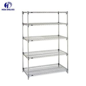 China 4 Shelf Metal Shelving Unit Wire Rack Display Shelving Standing wholesale