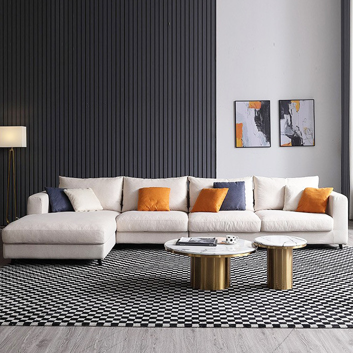 White Marble Circular Combination Coffee Table OEM ODM