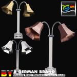 Two Brass Color Hexahedral Heat Lamp Food Warmer Flexible Hose 5 Years Warranty