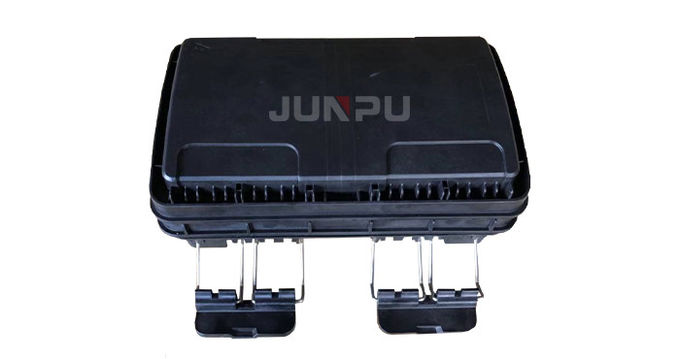 96 Core Horizontal Fiber Optic Splice Closure With 4 Trays In Black Color