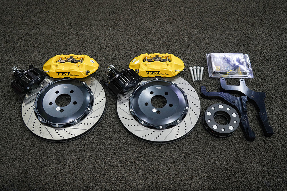 Ford Mustang BBK Brake Kit S40 4 Piston Cable Caliper For Rear Double Calipers
