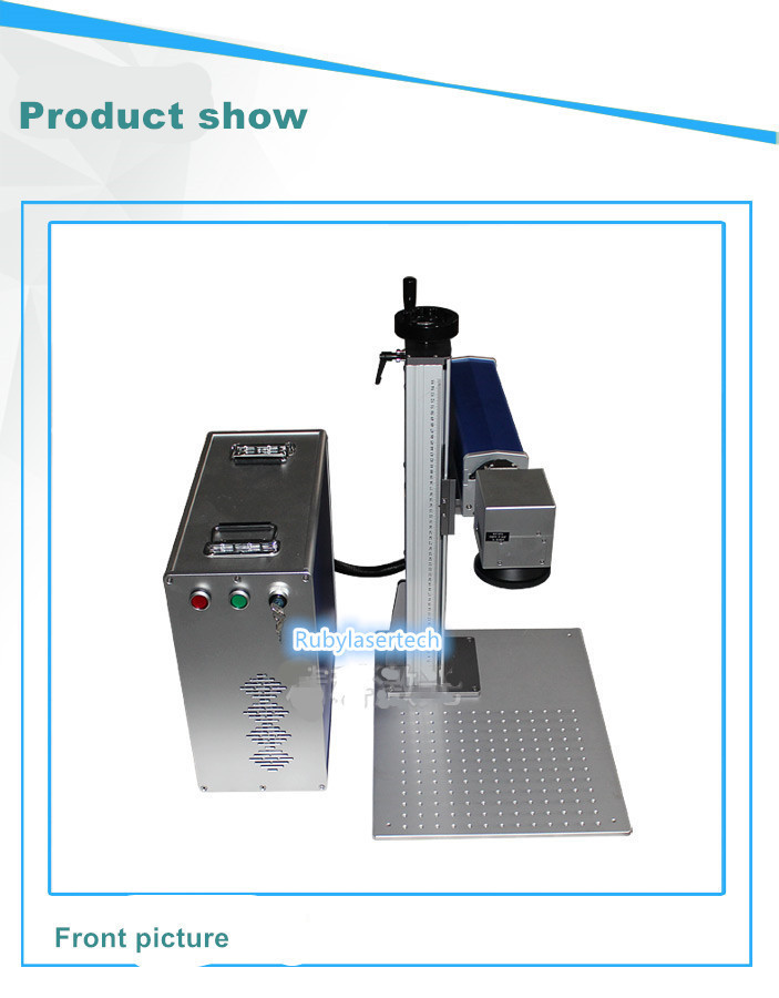 AC110/220V 1064nm Ipg, Raycus or Max 10W/20W/30W/50W Fiber Laser Marking Machine for Leather, Cloth, Organic Glass, Epox