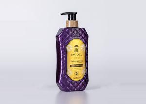 China White PET Shampoo Bottle With Silver Lotion Pump Hot Stamping wholesale