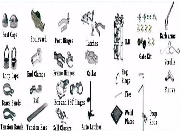 Steel Chain Link Fence Fittings Accessories For Install Security Fence