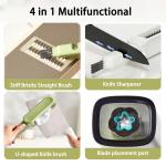 Multipurpose Cutlery Cleaner Brush 11cm Guard Handle Kitchen Hand Protection