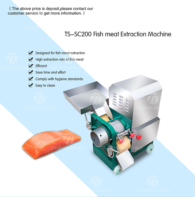 Stainless Steel Mackerel Fish Meat Picker To Thorn Separator Hot Fish Processing Machine
