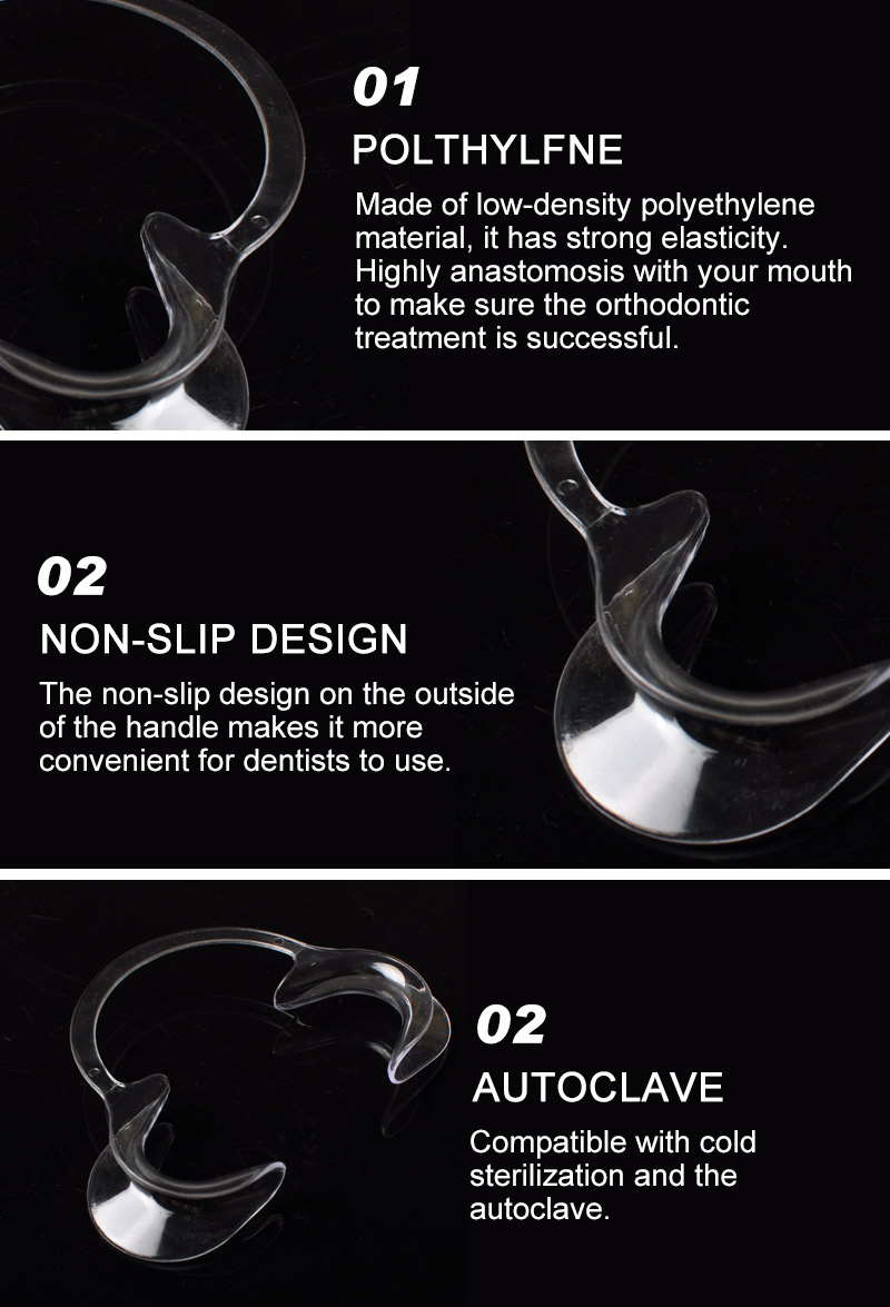 Orthodontic Plastic C Shape Disposable Cheek Retractor Mouth Opener