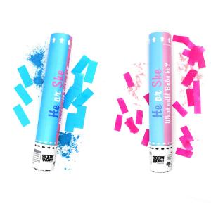 China Party Paper 26.5cm 85g Gender Reveal Confetti Cannon wholesale