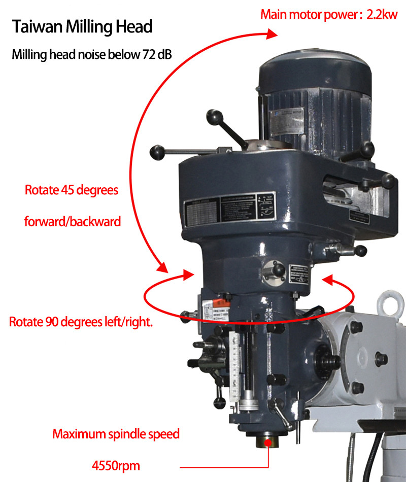 Mini Metal Vertical 3 Axis Turret Milling Machine 4H Manual Milling Machine Fresadora