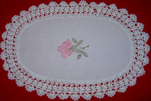 christmas tablecloths cotton and linen, Tablemat, Corcheted Lace Table linen, Tablecloth