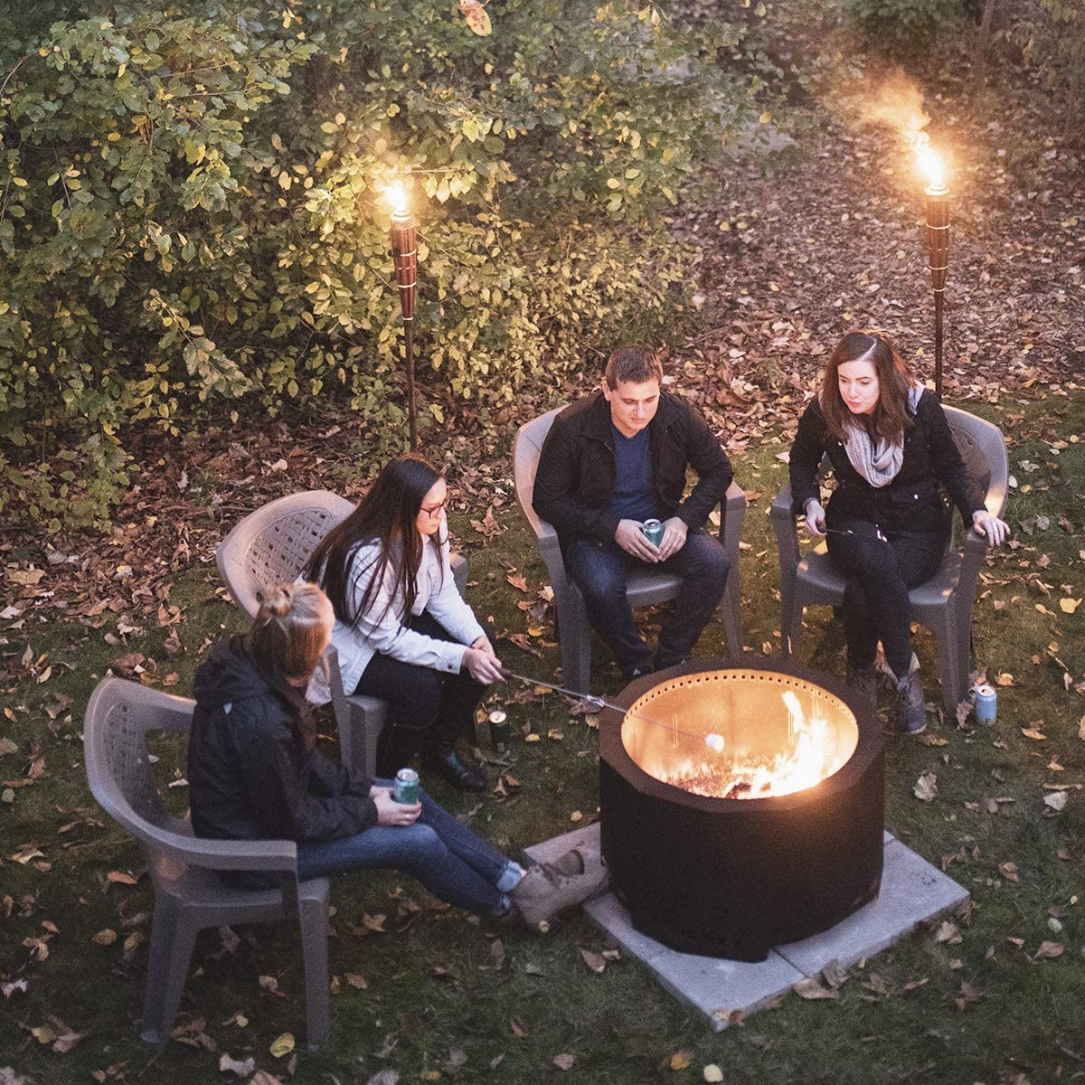 33'' Outdoor Living Fire Pits Steel Mammoth Patio Smoke Free