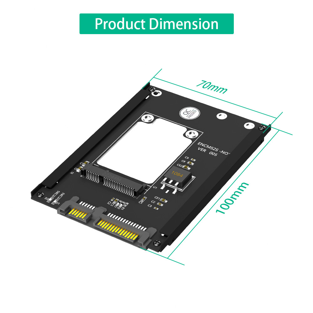 2.5" SATA 3.0 22PIN To mSATA SSD Adapter Converter Card 6Gbps In Stock