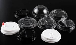 China In Stock Disposable Clear Pet Plastic Bubble Tea Cup Lids wholesale
