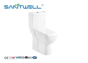 China White Color Close Coupled Water Efficient Toilets Ceramic Material 650 * 375 * 820mm wholesale