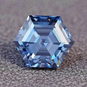 China Hexagon Cut Sapphire Grey Loose Moissanite Gemstones Diamond Jewelry wholesale