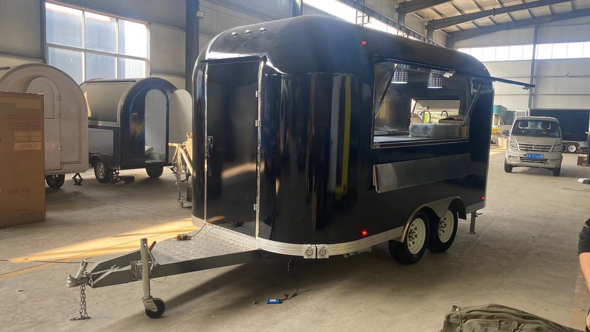 Multifunctional Food Trailer/Coffee Food Truck with Baking Equipment/ Pizza Hamburger Camper Cart
