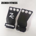 Fitness safety gym equipment carbon leather 3 holes calleras crossfit hand grips
