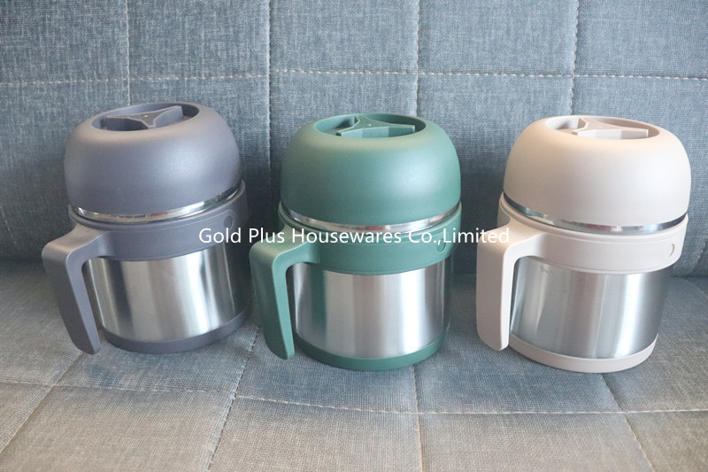 Promotional Colorful Thermal Lunch Pot With Bowl Single Handle