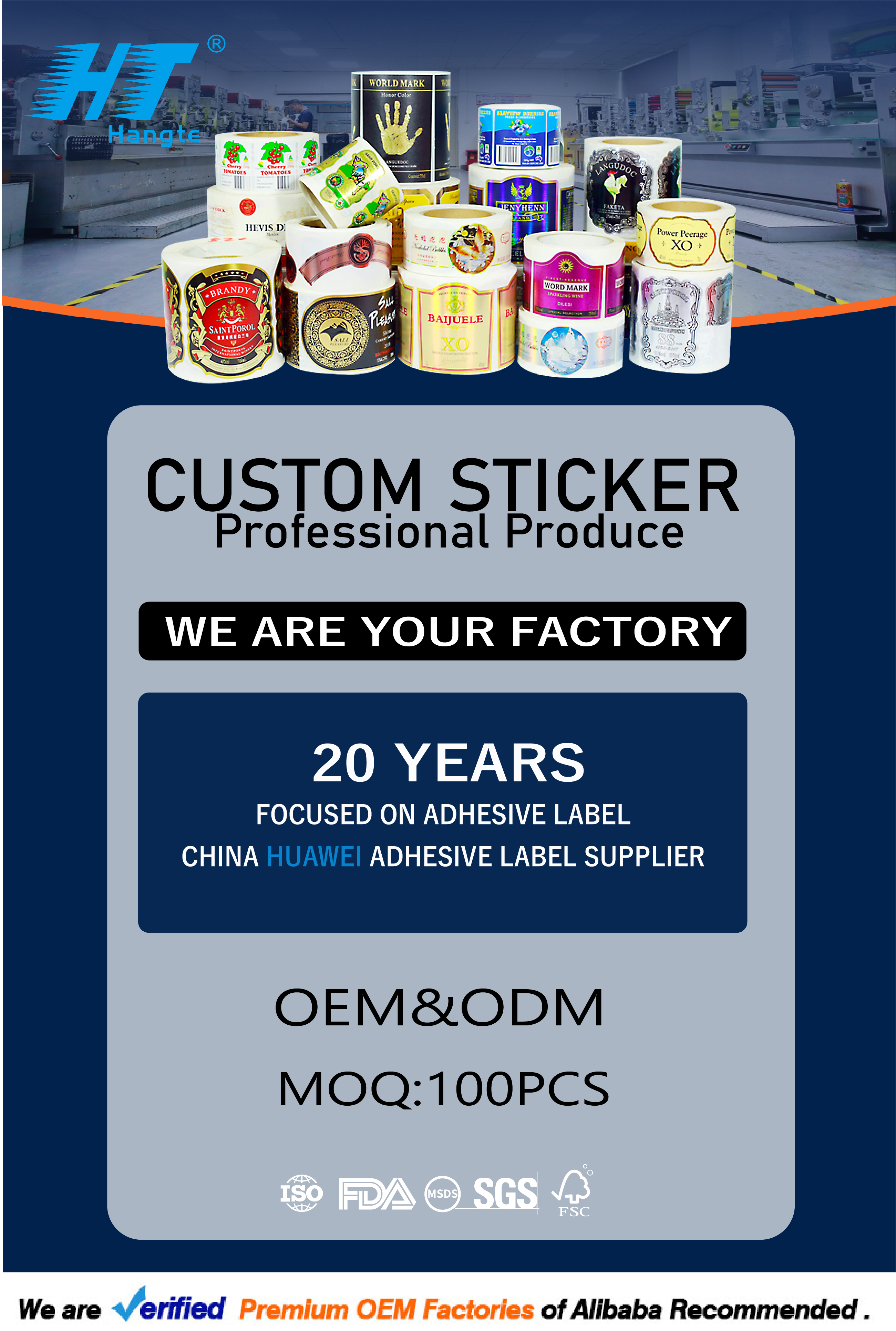 High Gloss Custom Food Labels